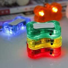 Hueso led intermitente con placa identificativa para mascota.