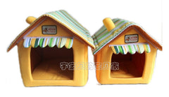 Original casa par tu mascota de techo multicolor.